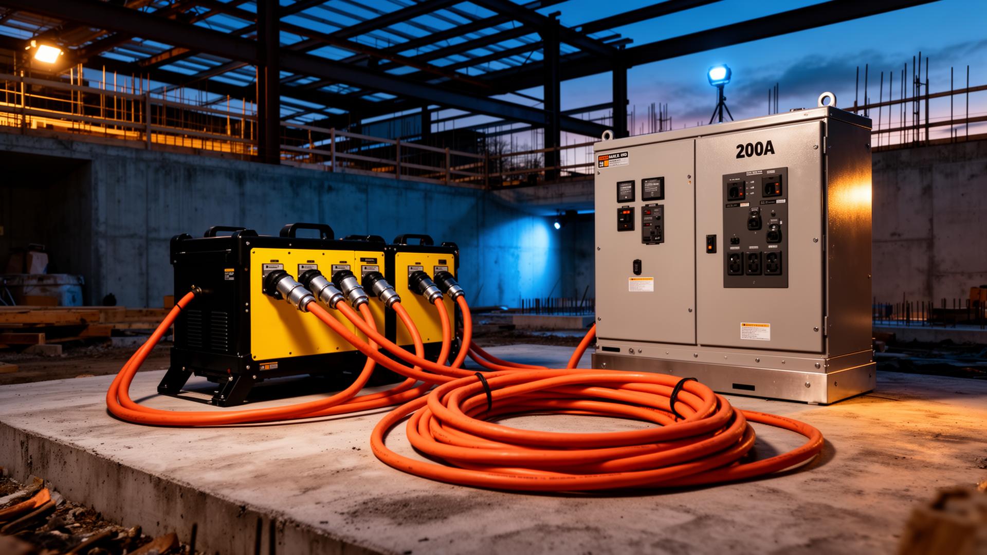Temporary jobsite power equipment